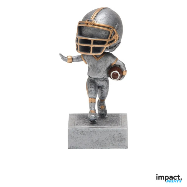 Football Bobblehead Resin Trophy 5.5 or 6 in Thumbnail