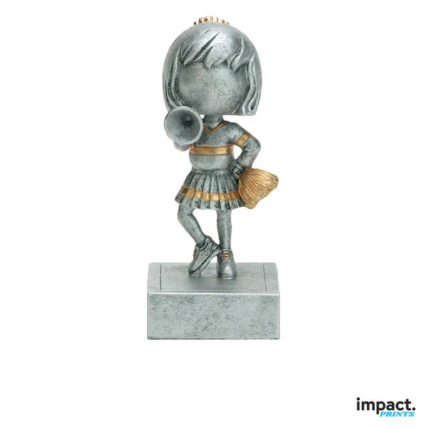 Cheer Bobblehead Resin Trophy 5.5 or 6 in Thumbnail