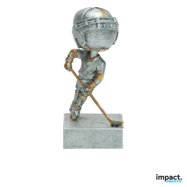 Hockey Bobblehead Resin Trophy 5.5 in Thumbnail