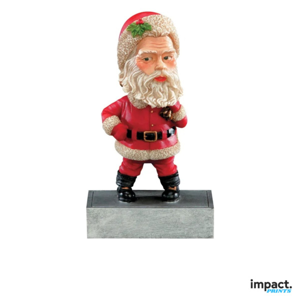 Santa Bobblehead Resin Holiday Award Trophy Thumbnail