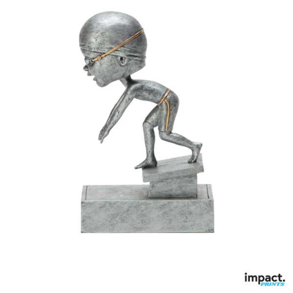 Male Swimmer Bobblehead Resin Trophy Thumbnail