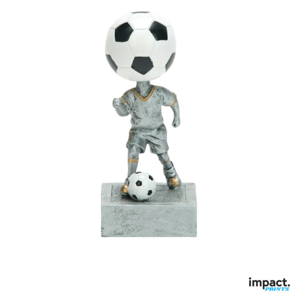 Soccer Bobblehead Resin Trophy 5.5 in Thumbnail