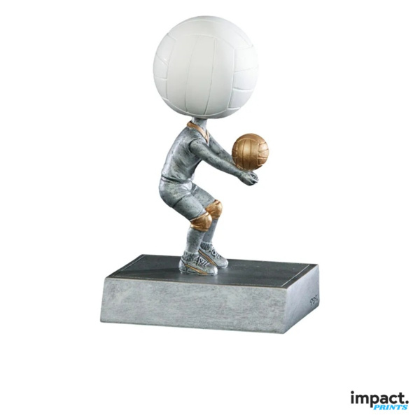 Volleyball Bobblehead Resin Trophy 5.5 or 6 in Thumbnail