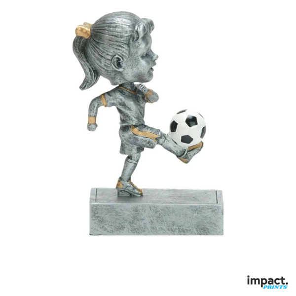 Rock'n Bop Female Soccer Bobblehead Trophy Thumbnail