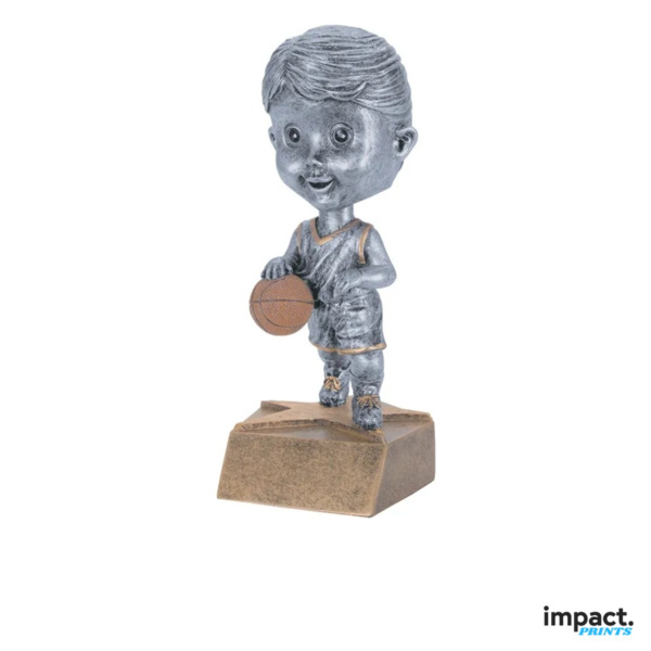 Female Basketball Bobblehead Resin Trophy 6 in Thumbnail