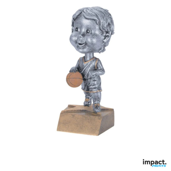 Male Basketball Bobblehead Resin Trophy 6 in Thumbnail