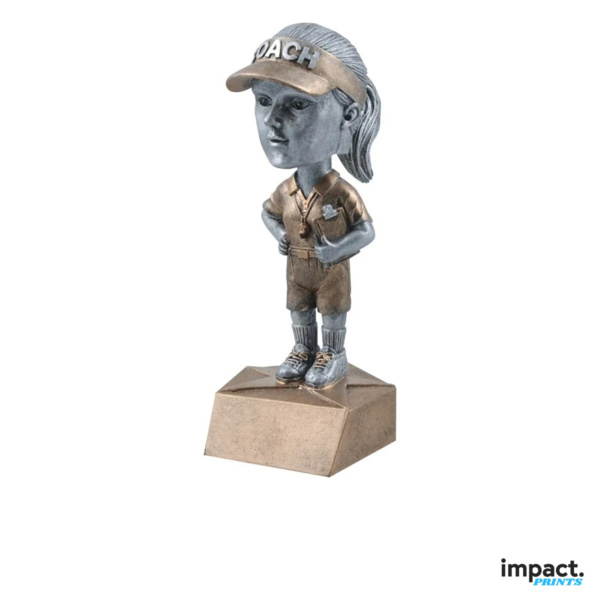 Female Coach Bobblehead Resin Trophy Thumbnail