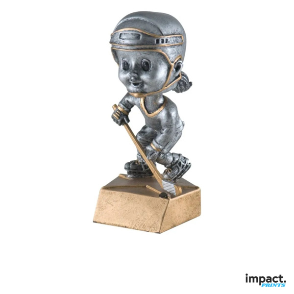 Women's Hockey Bobblehead Resin Trophy Thumbnail