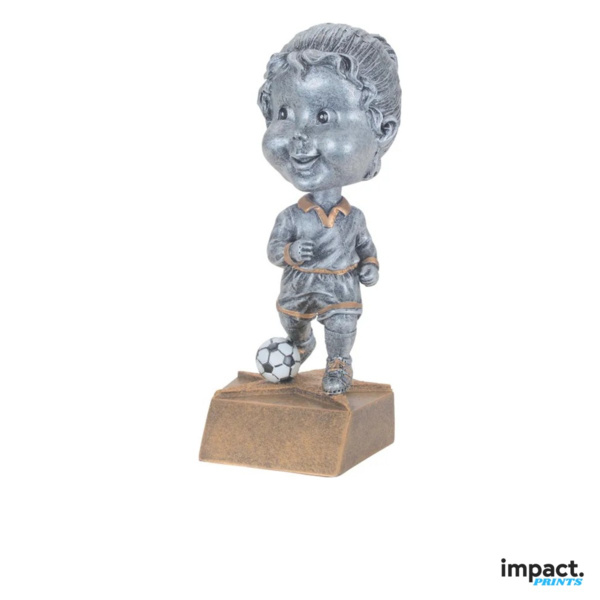 Women's Soccer Bobblehead Resin Trophy Thumbnail