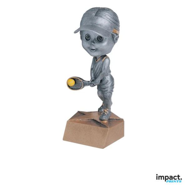 Women's Tennis Bobblehead Resin Trophy Thumbnail