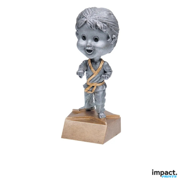 Women's Karate Bobblehead Resin Trophy Thumbnail