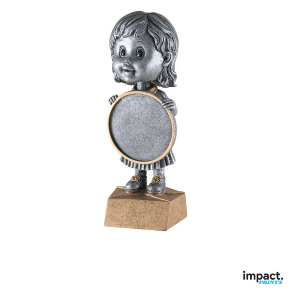 Female Bobblehead Resin Award with Holder Thumbnail