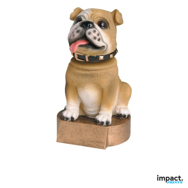 Brown Bulldog Mascot Bobblehead Trophy Thumbnail