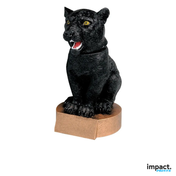 Panther Mascot Bobblehead Resin Trophy Thumbnail