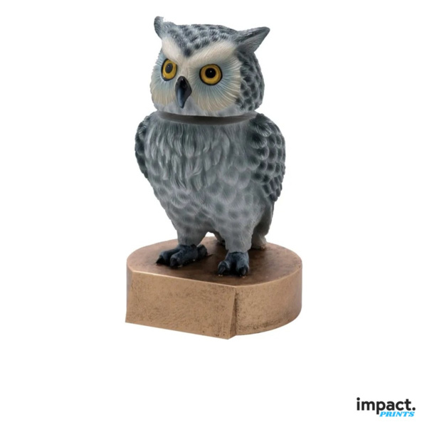 Owl Mascot Bobblehead Resin Trophy Thumbnail