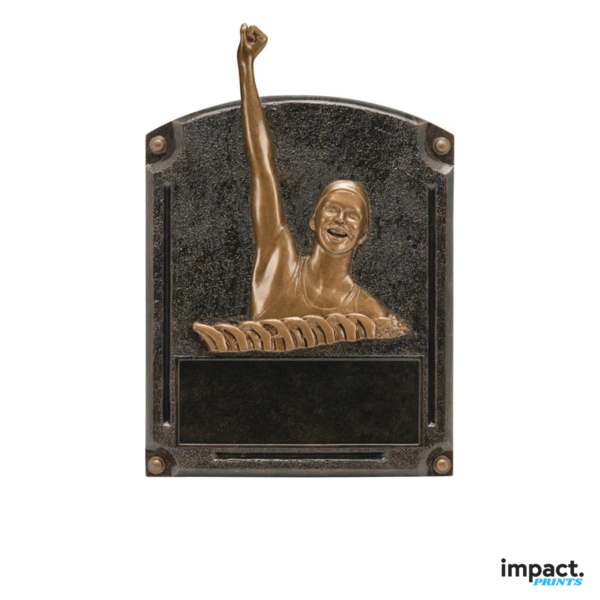 Female Swim Legends Of Fame Resin Trophy, 8" Thumbnail