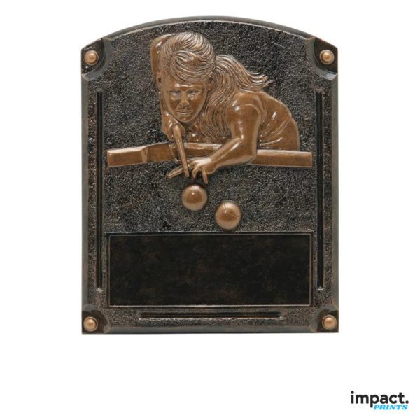 Women's Pool Billiards Legends Resin Trophy Thumbnail