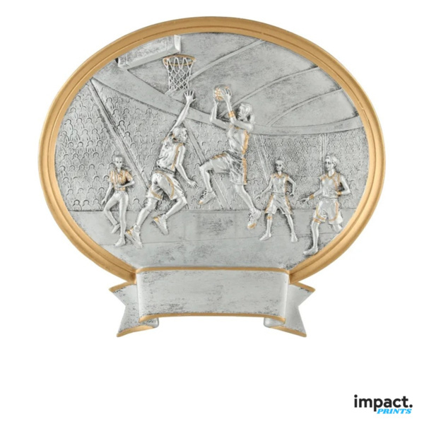 Women's Basketball Oval Legend Resin Trophy Thumbnail