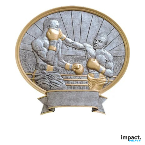 Boxing Oval Legend Resin Trophy Thumbnail