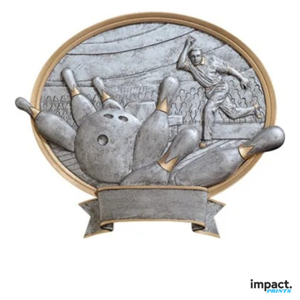 Men's Bowling Oval Legend Resin Trophy Thumbnail