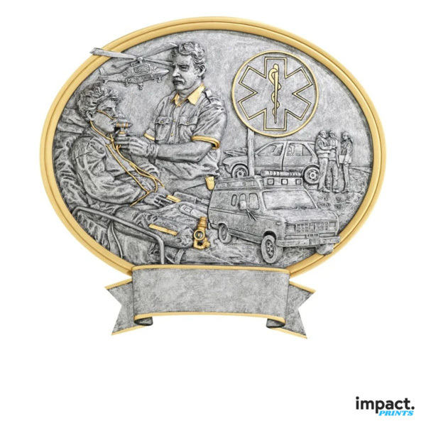 EMT Paramedic Oval Legend Resin Trophy Thumbnail