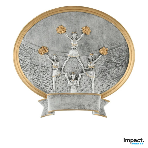 Cheerleading Oval Legend Resin Trophy Thumbnail