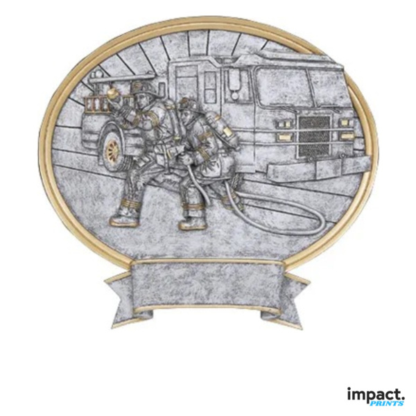 Firefighter Oval Legend Resin Trophy Thumbnail