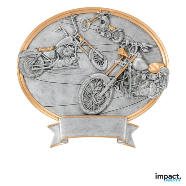 Chopper Motorcycle Oval Legend Resin Trophy Thumbnail