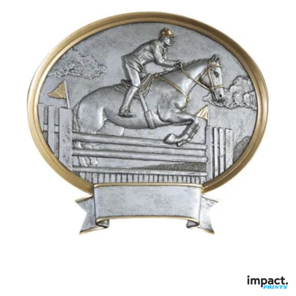Equestrian Horse Show Oval Legend Resin Trophy Thumbnail