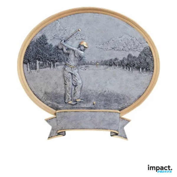 Men's Golf Oval Legend Resin Trophy Thumbnail
