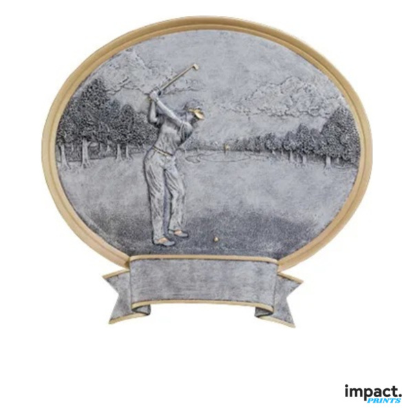 Women's Golf Oval Legend Resin Trophy Thumbnail