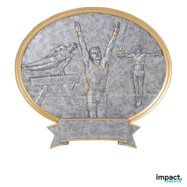 Men's Gymnastics Oval Legend Resin Trophy Thumbnail