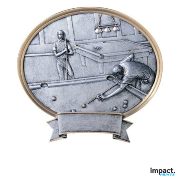 Men's Pool Billiards Oval Legend Resin Trophy Thumbnail