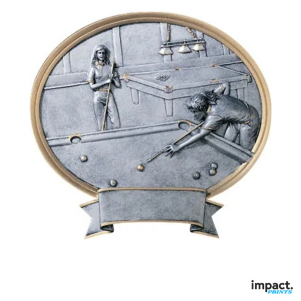 Women's Pool Billiards Oval Legend Resin Trophy Thumbnail