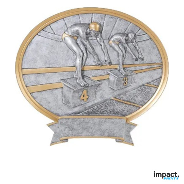Men's Swimming Oval Legend Resin Trophy Thumbnail