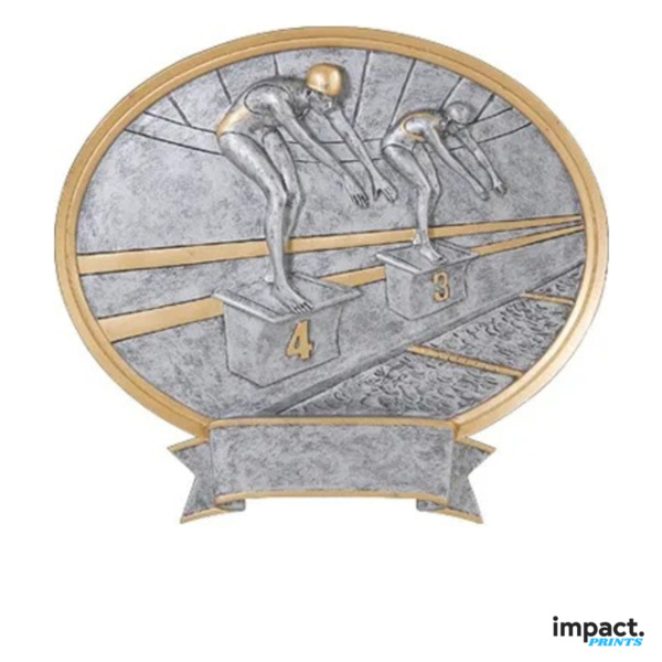 Women's Swimming Oval Legend Resin Trophy Thumbnail
