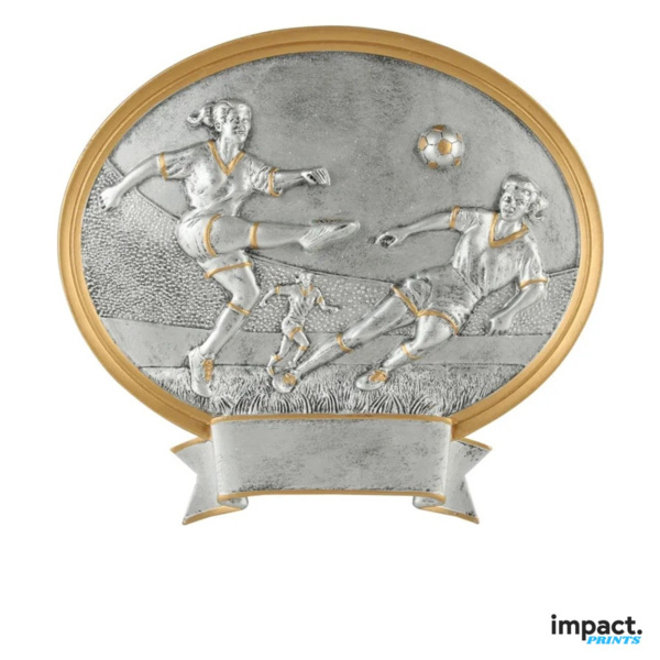 Women's Soccer Oval Legend Resin Trophy Thumbnail