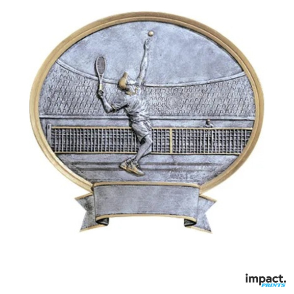Men's Tennis Oval Legend Resin Trophy Thumbnail
