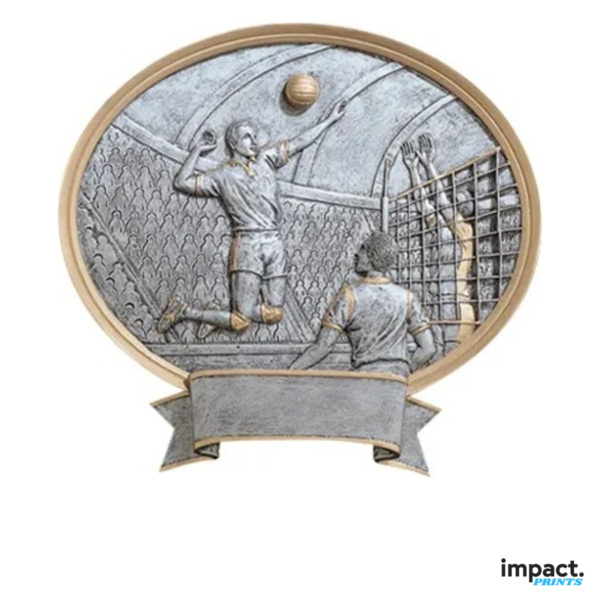 Men's Volleyball Oval Legend Resin Trophy Thumbnail