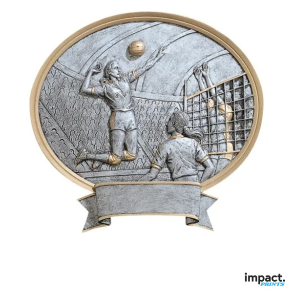 Women's Volleyball Oval Legend Resin Trophy Thumbnail