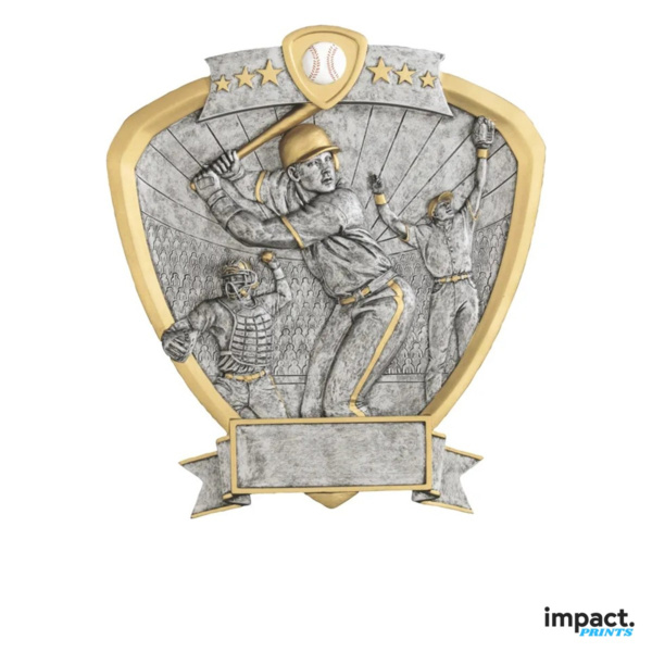 Baseball Shield Resin Trophy Thumbnail