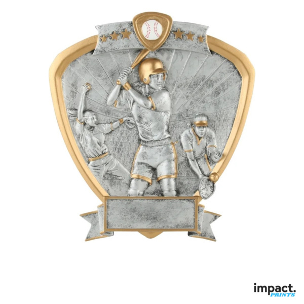 Softball Shield Resin Trophy Thumbnail