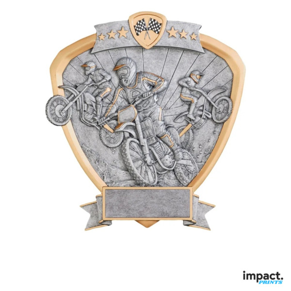 Motocross Shield Resin Trophy Thumbnail