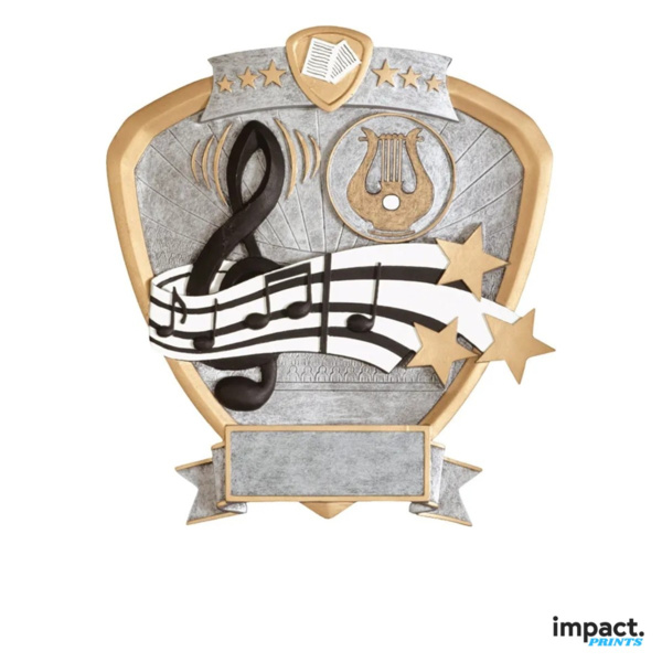 Music Shield Resin Trophy Thumbnail