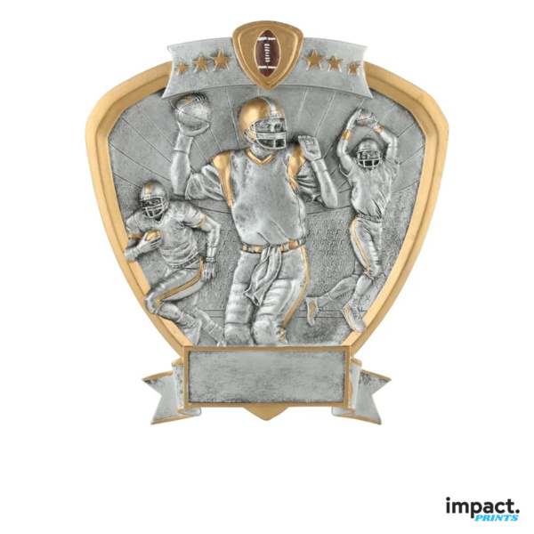 Football Shield Resin Trophy Thumbnail
