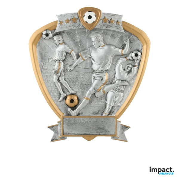Men's Soccer Shield Resin Trophy Thumbnail