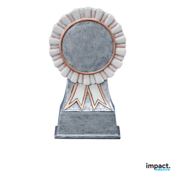 White Ribbon Resin Holder Trophy Thumbnail