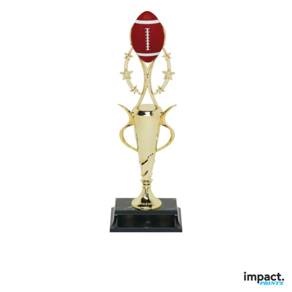 Football Spiral Cup Trophy, 13 Inch Thumbnail
