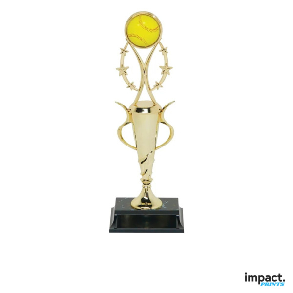 Softball Spiral Cup Trophy, 13 Inch Thumbnail