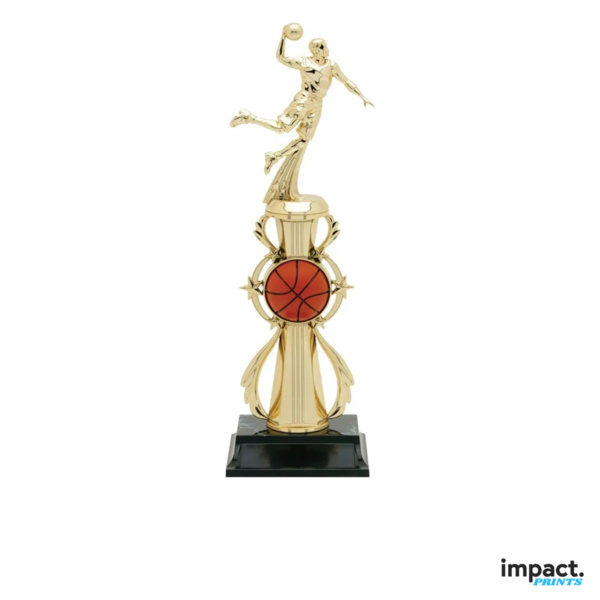 Boys Basketball Color Sport Trophy, 13 Inch Thumbnail